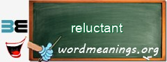 WordMeaning blackboard for reluctant